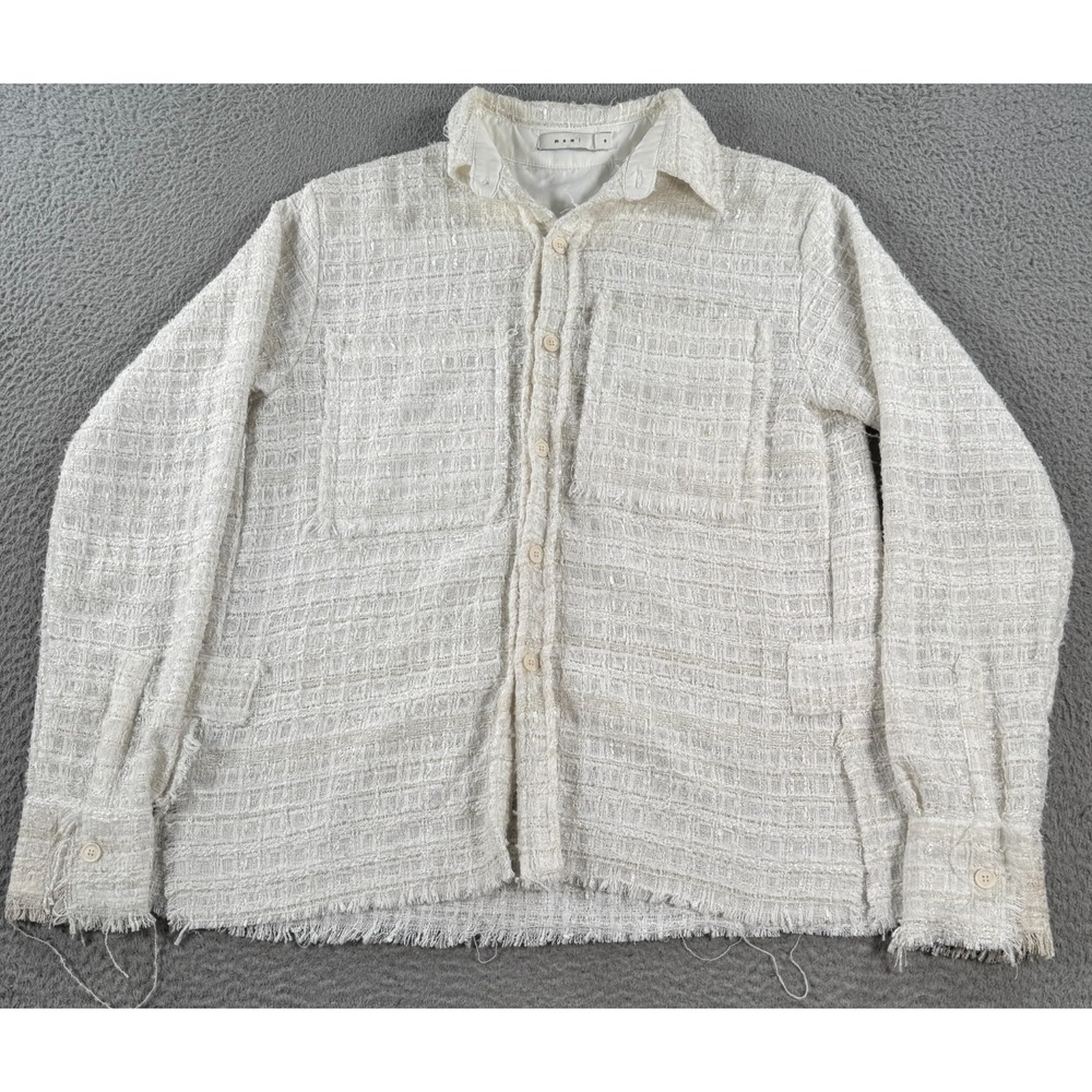 Mnml Shirt Men's Small White Button Up Casual Minimalist Preppy Career Business